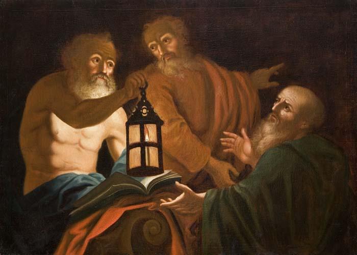 unknow artist Diogenes. Unsigned painting, oil painting image